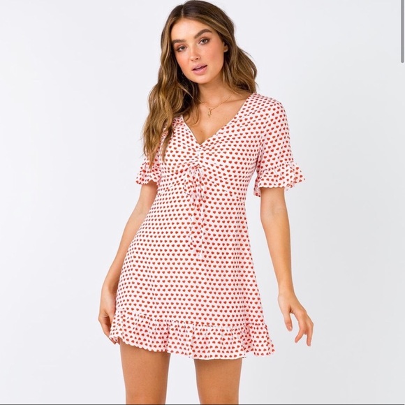 Princess Polly Dresses & Skirts - Princess Polly Eris Mini Dress Red/White